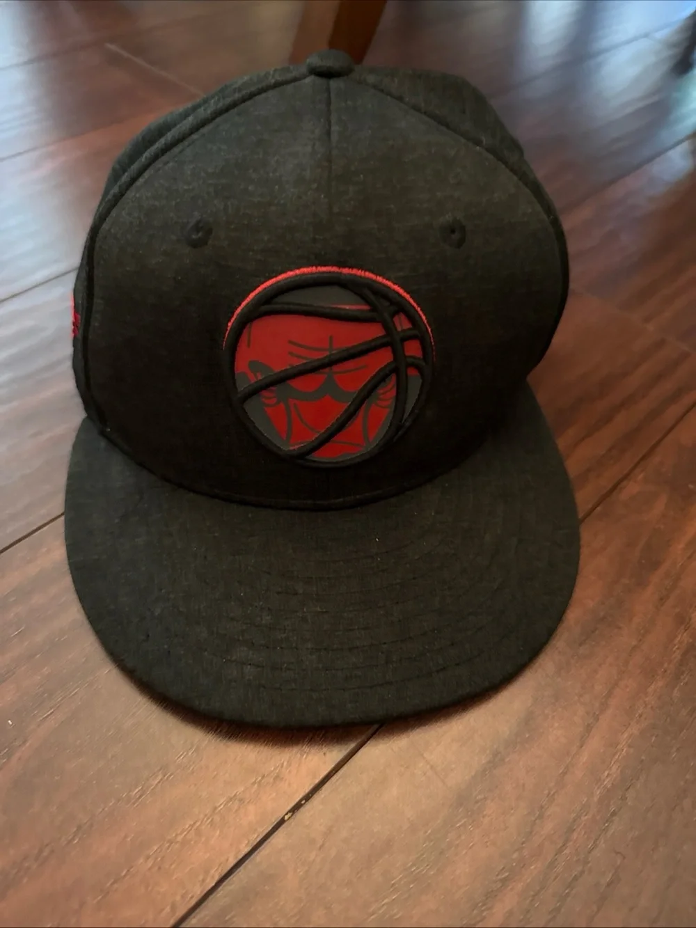 #45 New Era Chicago Bulls NBA Snapback Flat Brim Black Red Hat One size
